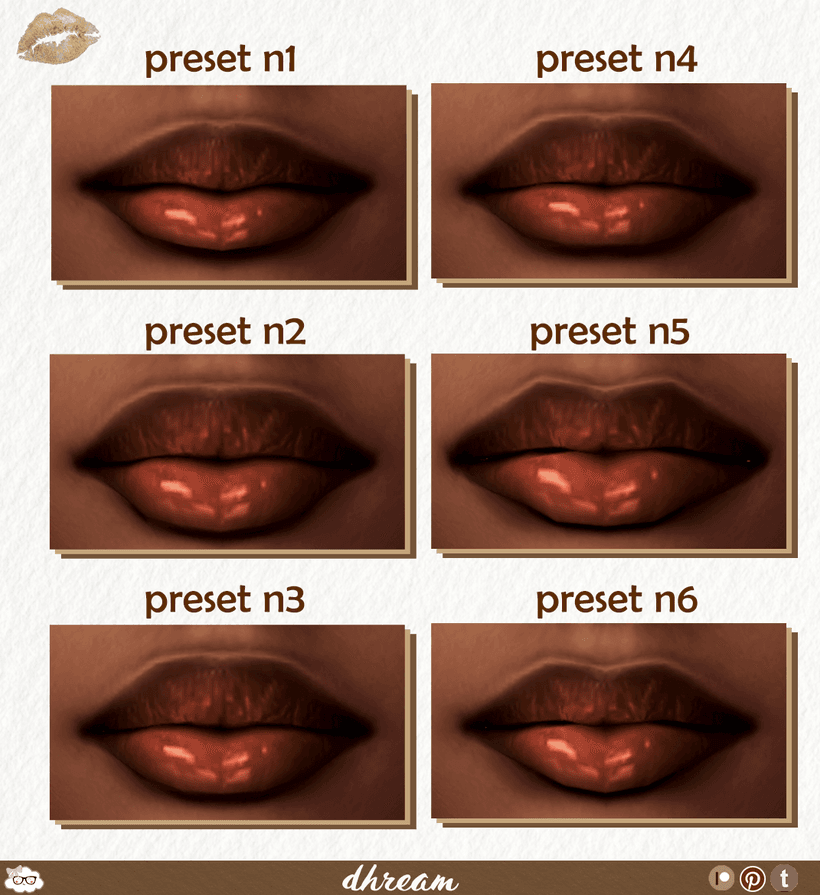 Галерея мода Пресеты губ Cocoa Lip Presets (6 items) #1
